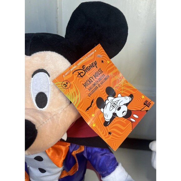 Disney Halloween Decor Mickey & Minnie Plush Set “Dracula & Witch” 22” Greeters - Picture 4 of 11